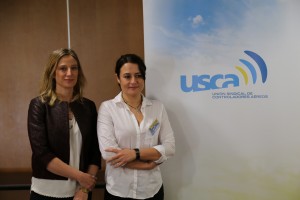 Las portavoces de USCA en la inauguración del XXVII Congreso de USCA